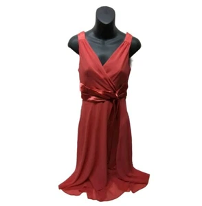 Jones Wear Sleeveless Dress Women's 6 Fit & Flare Peach Midi Flowing - Picture 1 of 9