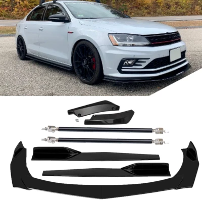 For Volkswagen Jetta Front Rear Bumper Lip Spoiler Splitter Body Kit Side Skirt Foto 1 de 4