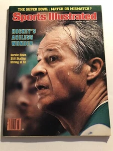 1980 Sports Illustrated HARTFORD WHALERS Gordie HOWE Skating Strong NO LABEL - Picture 1 of 1