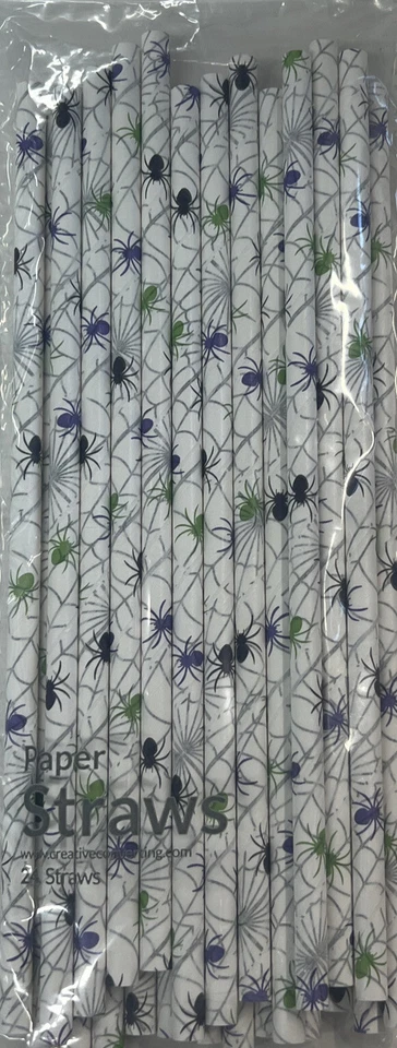 24 pajitas de papel araña Foto 1 de 2