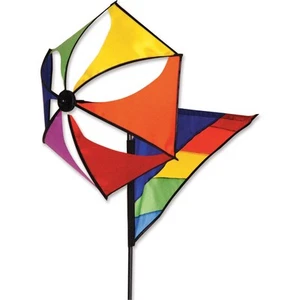 Bowl Rainbow Color Staked Wind Spinner with Ground Mount PR 22372 - Picture 1 of 1