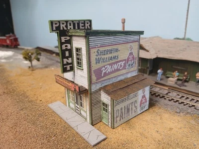 Edificio a medida escala HO.  Pintura Prater. Foto 1 de 4