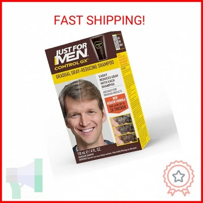 SHAMPOO Just for Men Control GX Grey Reducing for Lighter Shades of Hair, Blonde - Image 1 of 2