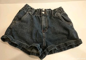 So Goods For Life pantaloncini denim vita alta mamma corti donna taglia 9/29 - Foto 1 di 6