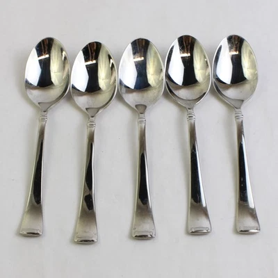 Lot Of 5 J A Henckels (Zwilling) Angelico (Stainless) Flatware Soup Spoons - Image 1 of 4