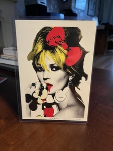 Death NYC Kate Moss Finger Mickey 8x 6 Art Card Signed With COA - Picture 1 of 10