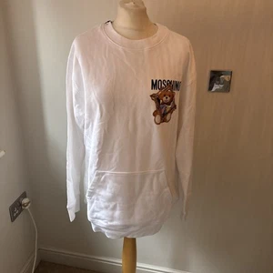 Moschino Couture Damen Sweatshirt weiß Größe 44, UK neu mit Etikett UVP 275£ - Bild 1 von 8