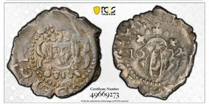 1624 VALENCIA DIVUITE SILVER COIN PCGS XF40 - Picture 1 of 2