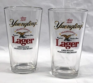2 Yuengling Brewing Co Lager Bier Pint Gläser Amerikas älteste Brauerei Adler - Bild 1 von 3
