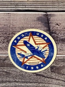 Vintage Pog / Milk Cap | POG Back | Pog USA 1994 mit Flugzeug - Bild 1 von 2