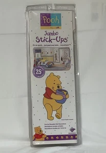 Vintage Disney Winnie the Pooh Jumbo Stick Ups Pre Cut Reusable Wall Decorations - Picture 1 of 6