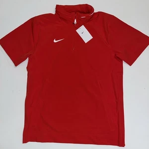 Nike Lightweight Coaches Hooded Jacket SS Men's S side zips hidden hood Red NWT - Picture 1 of 9