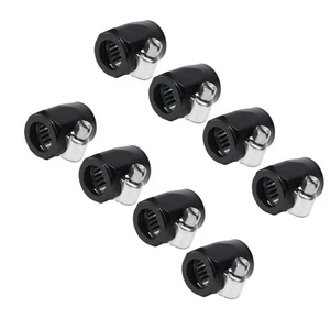 8* AN6 Flexible Rubber Hose Clamps Finisher Clamp Kit Replacement For 3/8" Hose - Picture 1 of 13