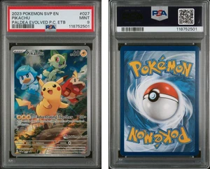 Paldea Evolved Pikachu Pokemon Center Stamp Stamped ETB Promo SVP #027 PSA 9 CGC - Picture 1 of 1