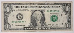 One Dollar Series 2013 / Duplicate Note B 05098596* / FW - Picture 1 of 7