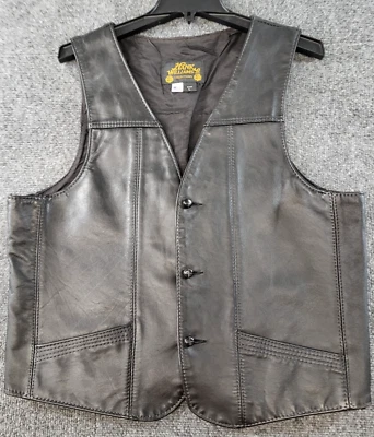 Chaleco De Colección Hank Williams Colecciones Cuero Para Hombre L Negro Abotonado Hecho en EE. UU. Foto 1 de 4