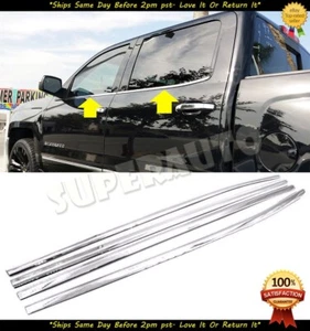 For 2014-2018 Chevrolet Silverado+GMC Sierra 1500 CrewCab Stainless Window Sill - Foto 1 di 5