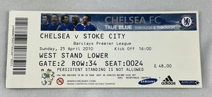 EFB 2010 04/25 Chelsea v Stoke City Football (Soccer) Ticket - Picture 1 of 2