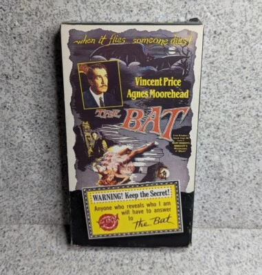 The Bat Vintage VHS Vincent Price/Agnes Moorehead 1959 1990 Good Times Video - Image 1 of 4