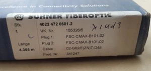 HUBER + SUHNER 341247 4.355M PLUG 1: FSC-CMAX-B101-02 PLUG 2: FSC-CMAX-B101-02 C - Picture 1 of 1