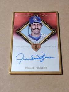 2023 Topps Chrome Gilded Rollie Fingers Gold Framed Red Parallel Auto #1/5
