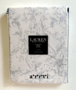 Ralph Lauren White w Silver Poinsettias Christmas Tablecloth 70" Round NIP - Picture 1 of 1