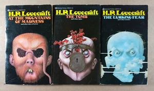 H.P. LOVECRAFT 1975 Ballantine Paperbacks Lot Mountains The Tomb Lurking Fear - Picture 1 of 6