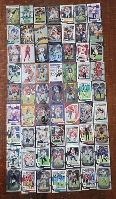 Huge Football 80 Card Lot Auto, RC, Prizm, Insert Refractor Mahomes Hurts - Image 1 of 4