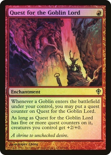 Quest for the Goblin Lord Foil x1 Worldwake MTG Magic the Gathering Red Card - Image 1 of 1