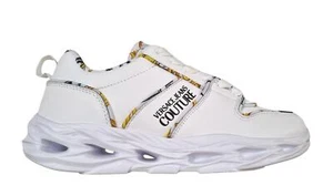 Versace Jeans Couture scarpe sneakers OKINAWA donna bianco oro pelle 74VA3SS1 - Picture 1 of 7