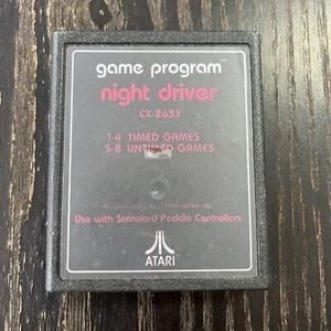 Night Driver (Atari 2600, 1980) Sears, Telegames, Cleaned & Tested Copy 2 - Picture 1 of 2