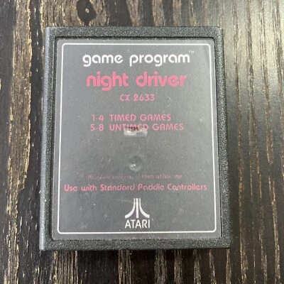 Night Driver (Atari 2600, 1980) Sears, Telegames, Cleaned & Tested  Copy 2 - Image 1 of 2