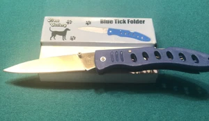 FROST CUTLERY "BLUE TICK" FOLDER KNIFE # 15-334BL - Picture 1 of 5