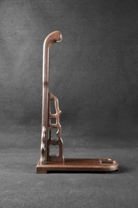 Vertical Swan Samurai Sword Katana Holder Stand Wenge Bracket Assembly Rack New - Picture 1 of 9