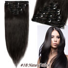 Clip In Remy Human Hair Extensions Indian 100% Human Hair Full Head CLEARANCE