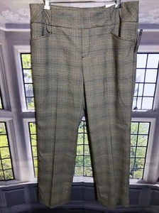 CJ Banks Size 22W NWT Ankle Plaid Pants 5640 Brown 🧡🧡 - Picture 1 of 6