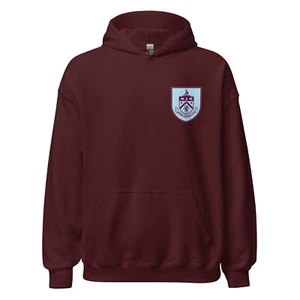 Burnley FC Football Club Hoodie Premier League Clarets Heavy Hooded Sweatshirt - Picture 1 of 14