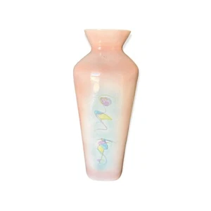 HARRIS CIES ABSTRACT ART POTTERY VASE - PINK SIGNED - Picture 1 of 9