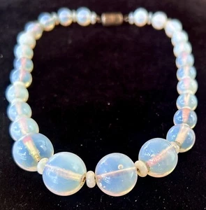 COLLAR DE COLECCIÓN LOUIS ROUSSELET Graduado Francés Vidrio Opalino Francia - Imagen 1 de 11