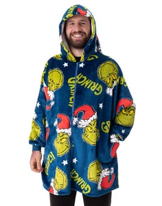 Sudadera con capucha unisex con cremallera facial de personaje multicolor The Grinch - Imagen 1 de 8