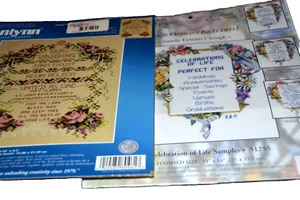 CELEBRATIONS OF LIFE WEDDING Cross Stitch Kits Sandy Lynam Clough &Janlynn 2 NIP - Picture 1 of 4