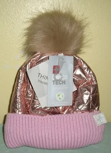 Swiss+Tech Performance Gear Girls Quilted Pom Hat Peak Technology Pink L-XL NWT - Picture 1 of 1