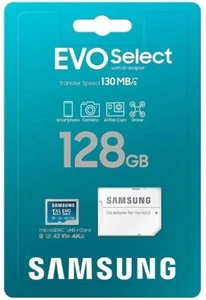 128 GB SAMSUNG EVO Select 130 MB/s + Adapter - Picture 1 of 6