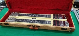 FENDER USA STRINGMASTER DOUBLE NECK 8 Steel Guitar Used w/HardCase From Japan - Picture 1 of 14