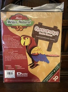 New 3-D Wood Puzzle Mexico Nature Museum Collectible Scarlet Macaw NIB 3D Yuca - Picture 1 of 6