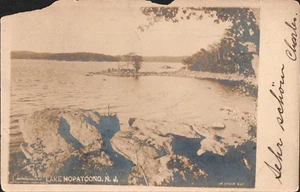 1904 Byram Bay LAKE HOPATCONG, NJ RPPC Real Photo POSTCARD Photo by JW Harris - Picture 1 of 3