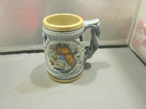 Vintage Florida Bier Stein Kaffeebecher blaue Karte GF Imports Japan Souvenir 4,5" - Bild 1 von 4