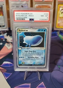 PSA 8 Wailord ex 100/100 Sandstorm Vintage Near Mint Graded Pokemon TCG Card - Picture 1 of 2