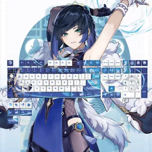 118 key Genshin Impact theme keycap PBT Ganyu Yae Miko Zhongli - Picture 1 of 44