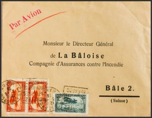 Marruecos Francés. Aéreo. SOBRE Yvert 119. 1923. 50 cts azul verde y 1 fr naran - Imagen 1 de 1